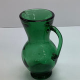 Small Green Blown Glass Pitcher