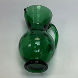 Small Green Blown Glass Pitcher