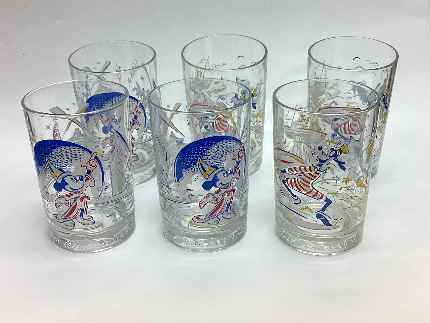 Set of Six Walt Disney Glasses