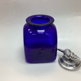 Blown Cobalt Blue Decanter With Lid