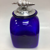 Blown Cobalt Blue Decanter With Lid