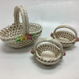 Italian Ceramic Basket Set