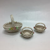 Italian Ceramic Basket Set