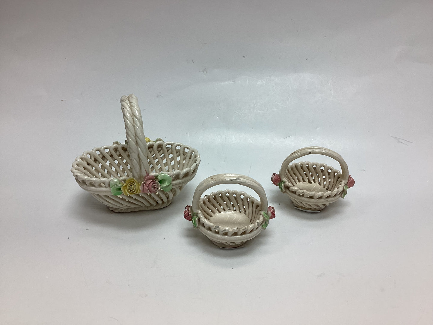 Italian Ceramic Basket Set