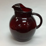 Ruby Red Glass Pitcher