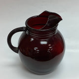 Ruby Red Glass Pitcher