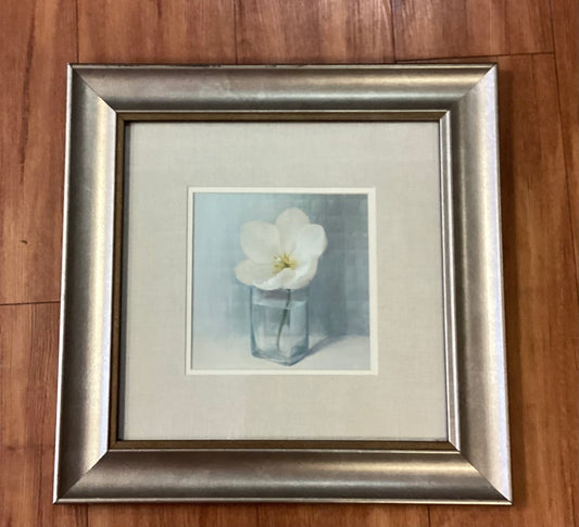 Glass Framed Tulip in Vase Art