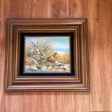 Framed Pheasant Painted Canvas