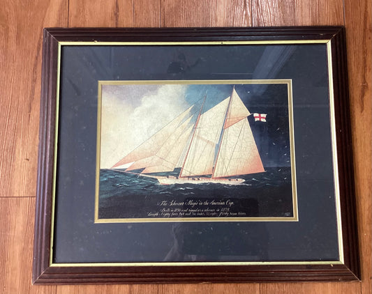 The Schooner Magic in the Americas Cup Framed Picture