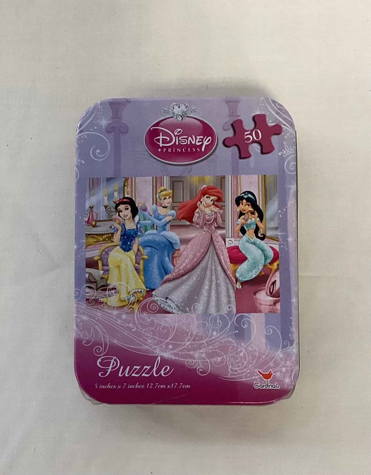 50 pc. Disney Princess Puzzle With Snow White, Cinderella, Ariel, and Jasmine