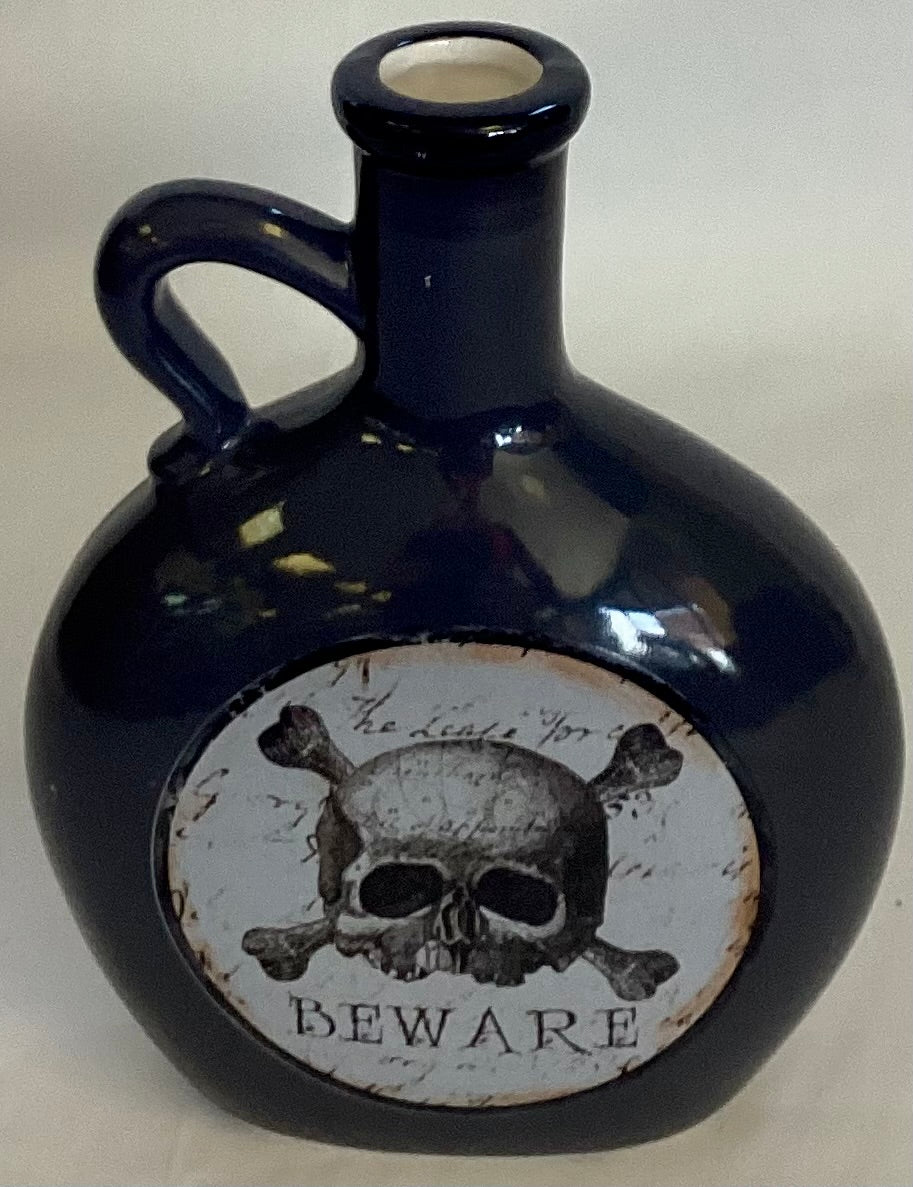 "Beware" Pirate Jug