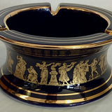 Black Grecian 24 Karat Gold Ashtray