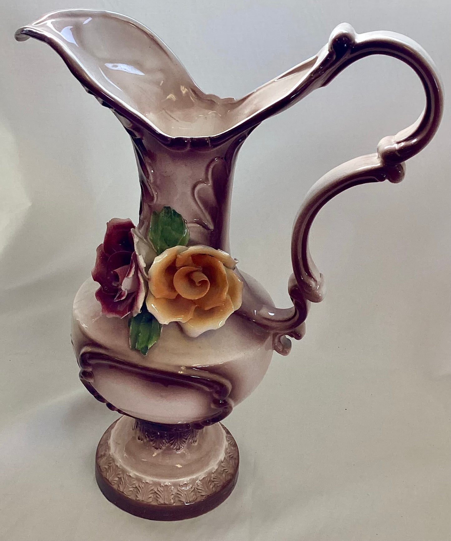 Antique Capodimonte Pitcher Vase