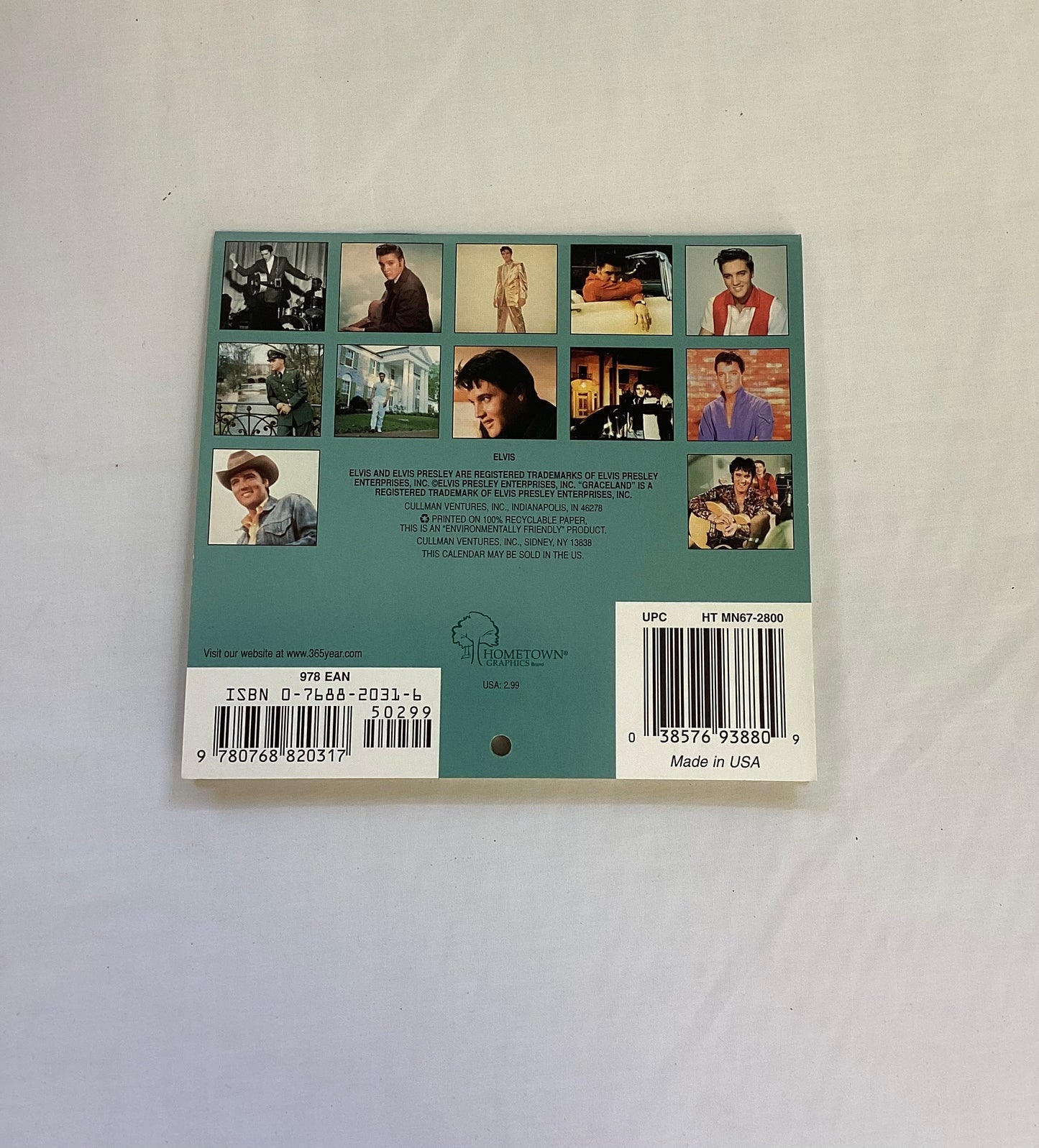 2000 Elvis Presley Mini Calender