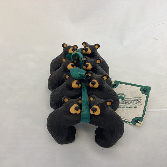 Black Bear Napkin Rings Set of Four