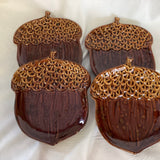 Set of Seven Acorn Decor Plates