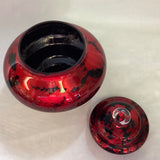 Red and Black Glass Urn