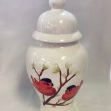 Asian Red Bird Vase