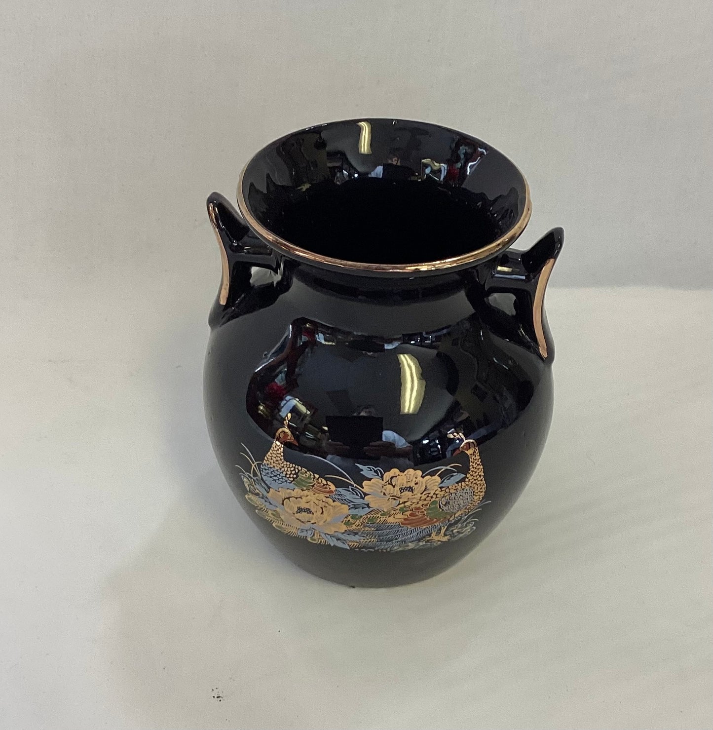 Black Asian  Vase