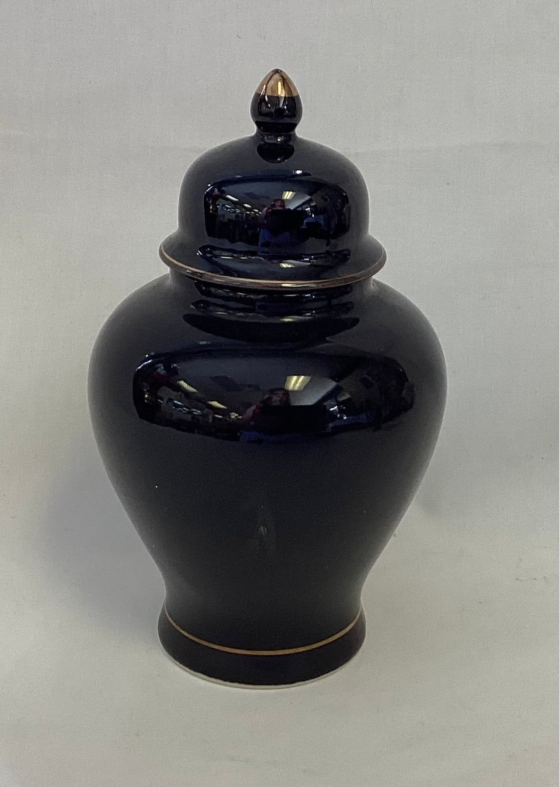 Asian Floral Vase with Lid