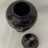 Asian Floral Vase with Lid