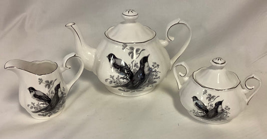 Graces Teaware Teapot, Creamer and Sugar Bowl