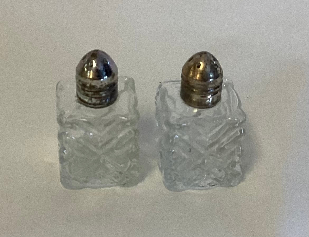 Vintage Glass Salt & Pepper Shakers