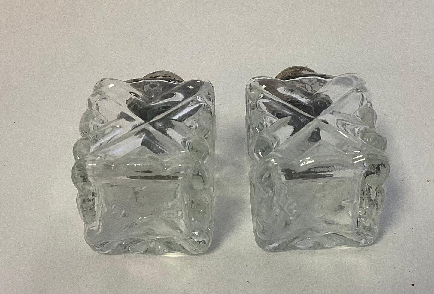 Vintage Glass Salt & Pepper Shakers