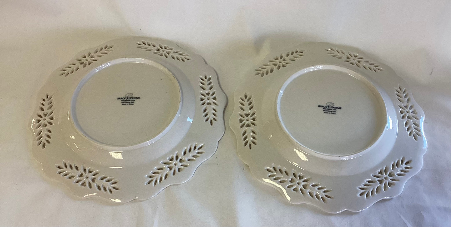 Grace’s Teaware 8 Inch Plated x 2