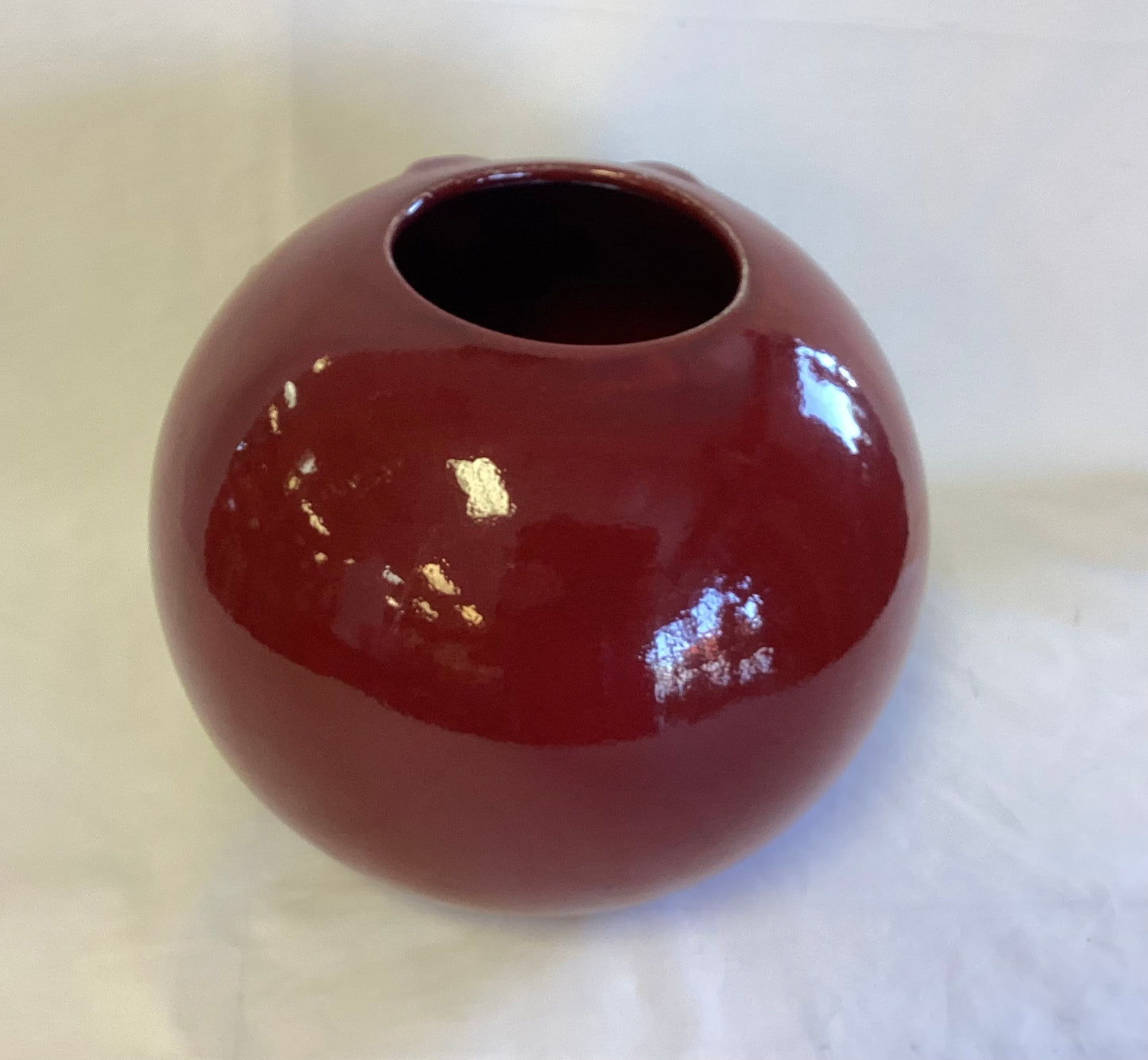 Maroon Round Vase made in Portugal