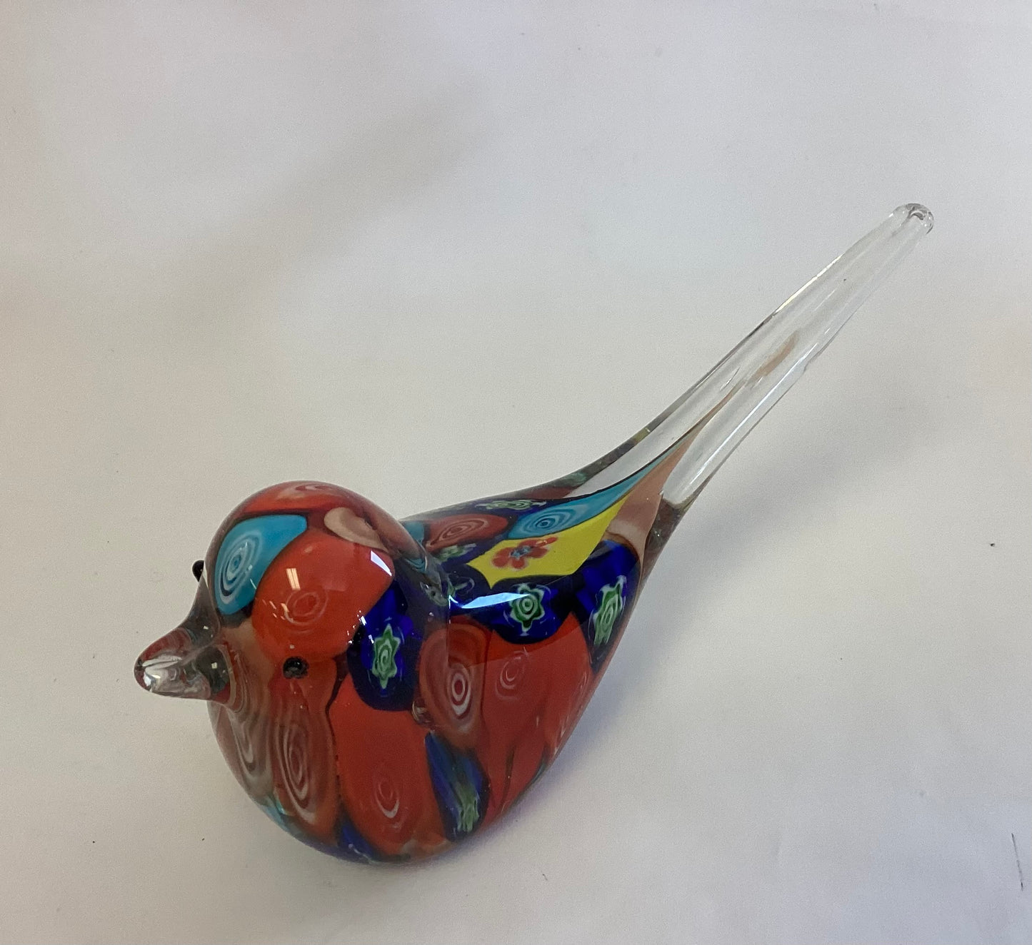 Glass Multi Colored Glass Bird