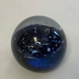 Blown Glass Blue Paperweight