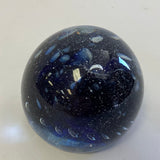 Blown Glass Blue Paperweight