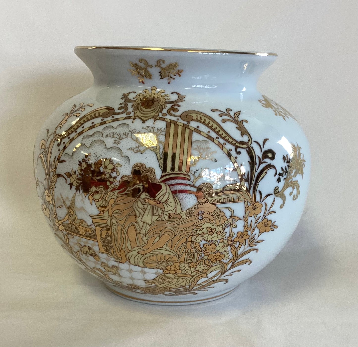 Chinese White & Gold Vase