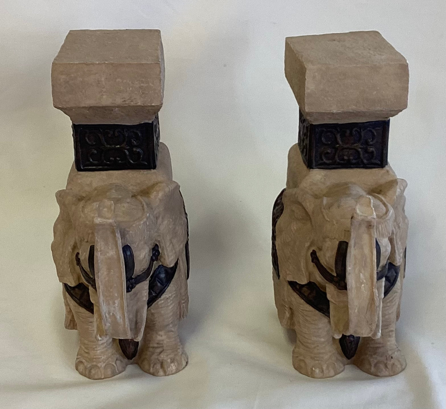 Elephant Pedestal Pair