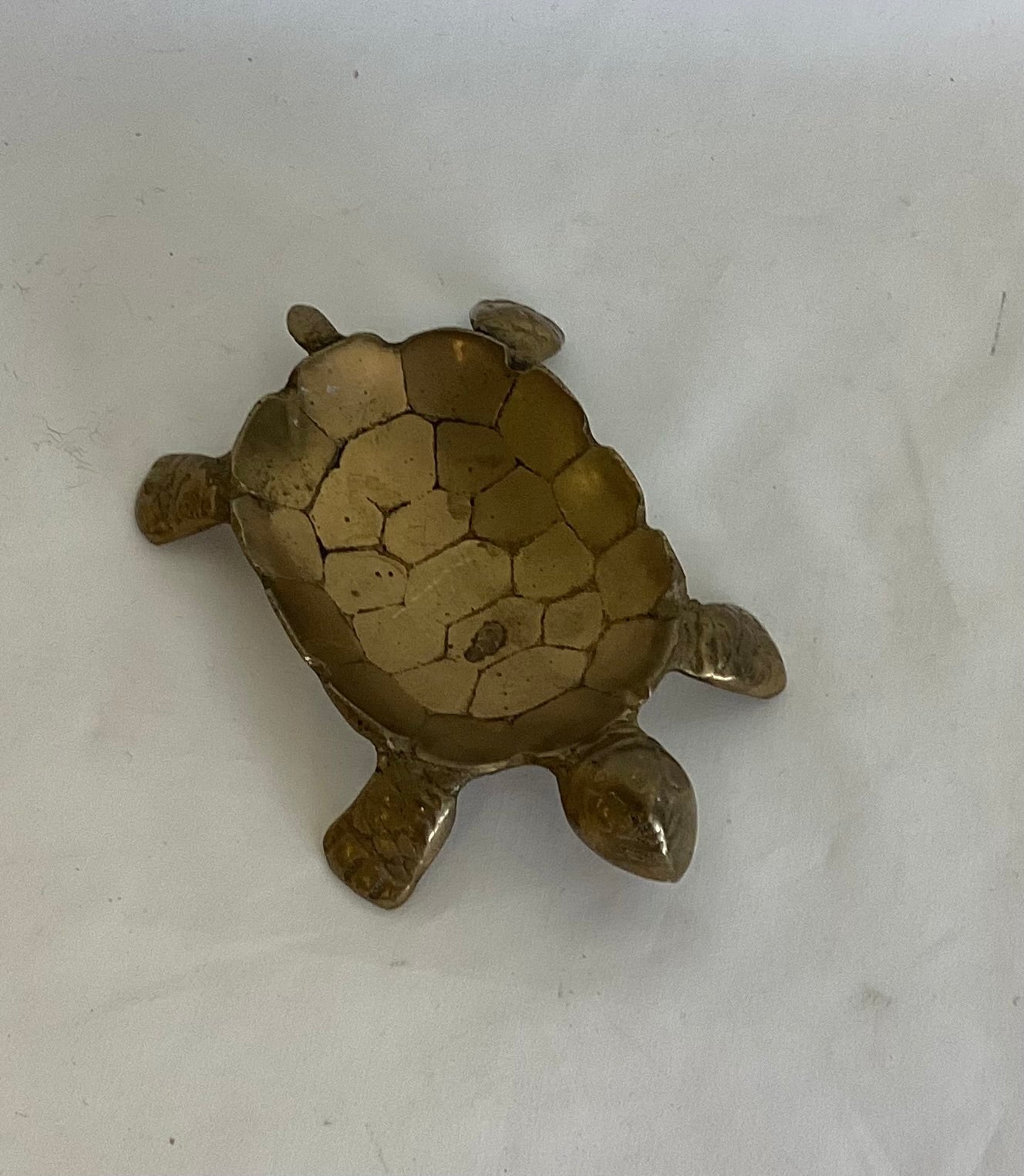 Brass Turtle Ashtray Vintage