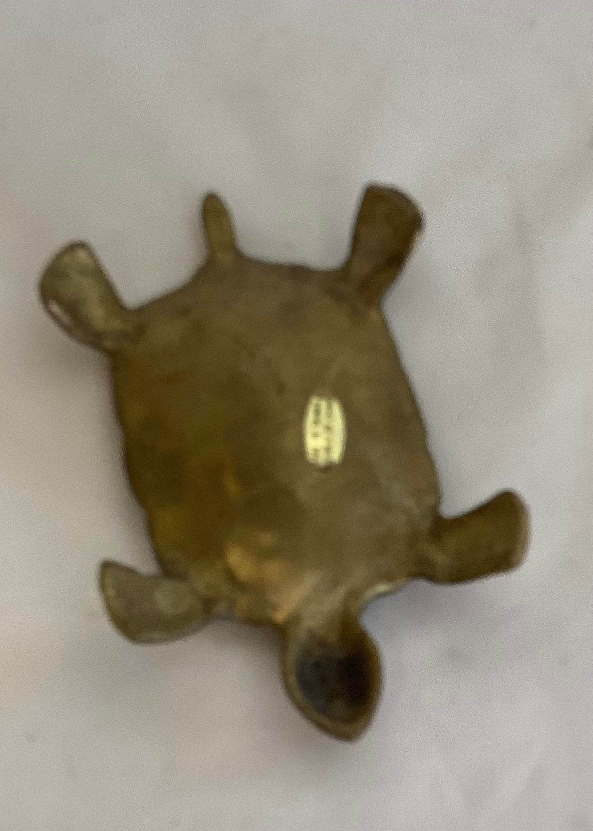 Brass Turtle Ashtray Vintage