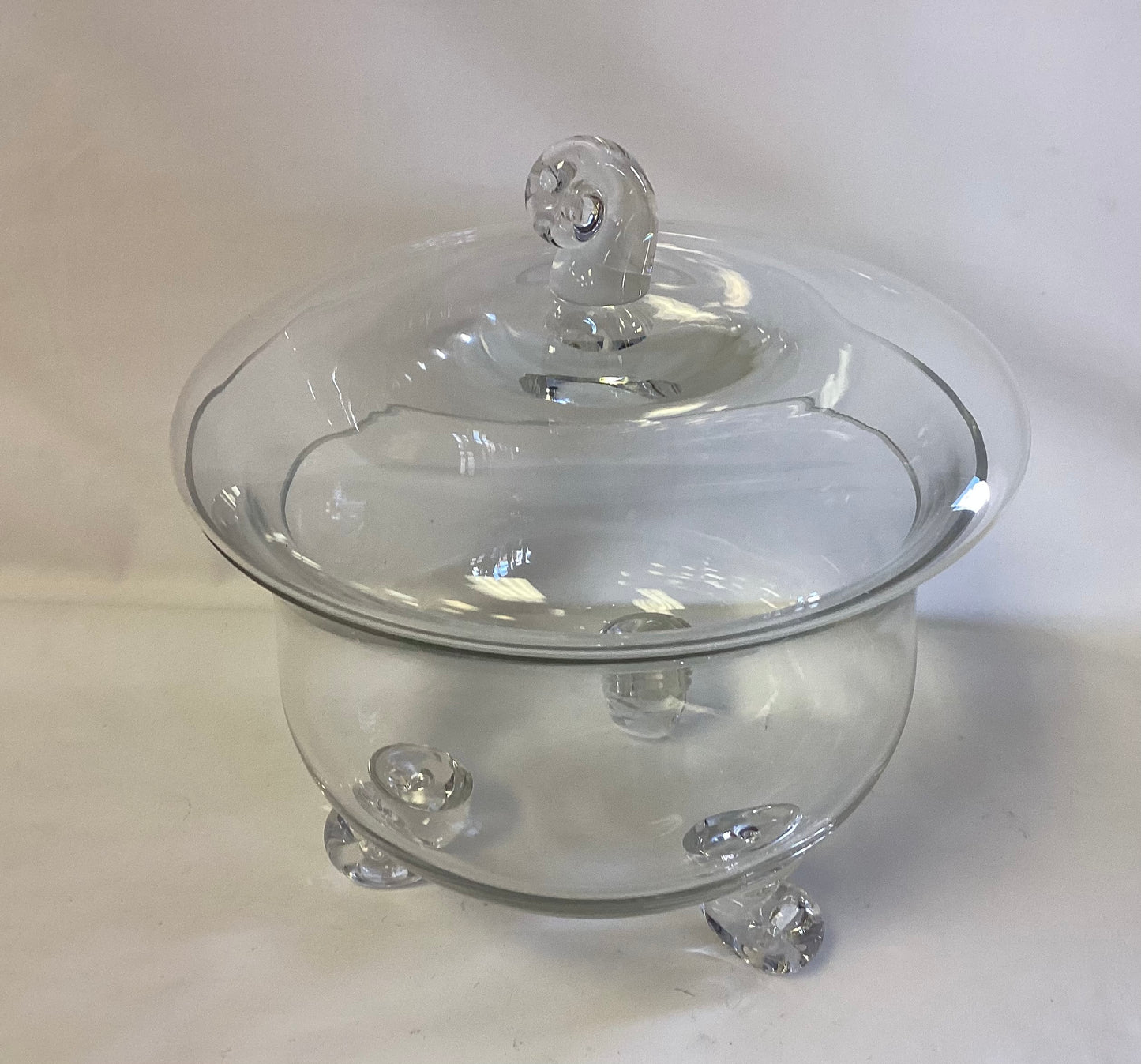 Clear Glass Candy Dish with Lid