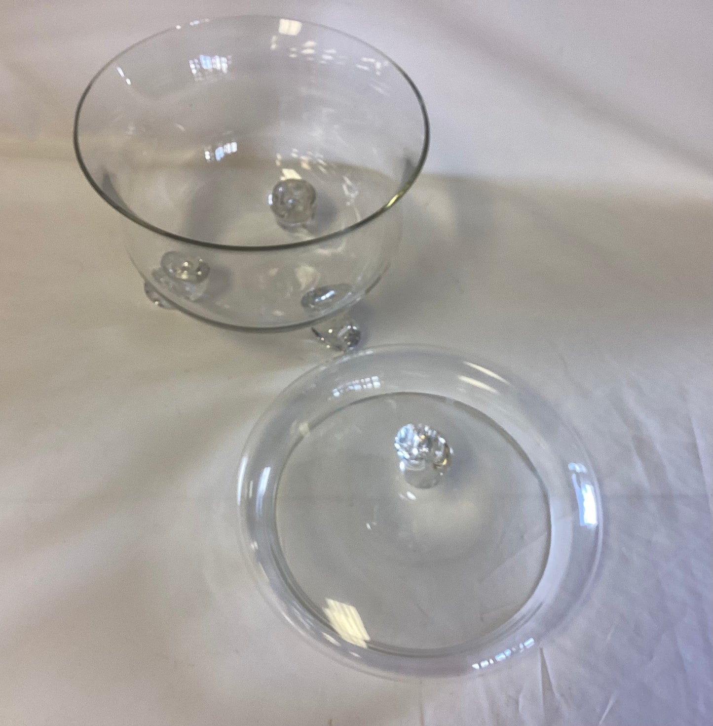 Clear Glass Candy Dish with Lid