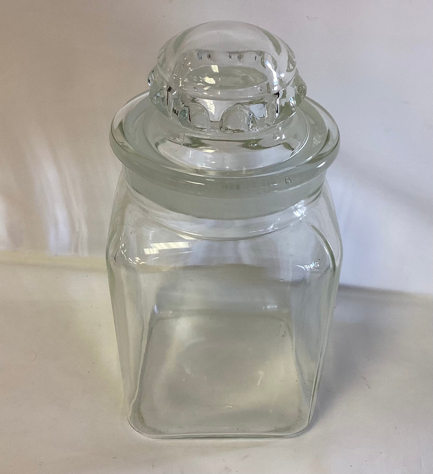 Clear Glass Canister with Lid