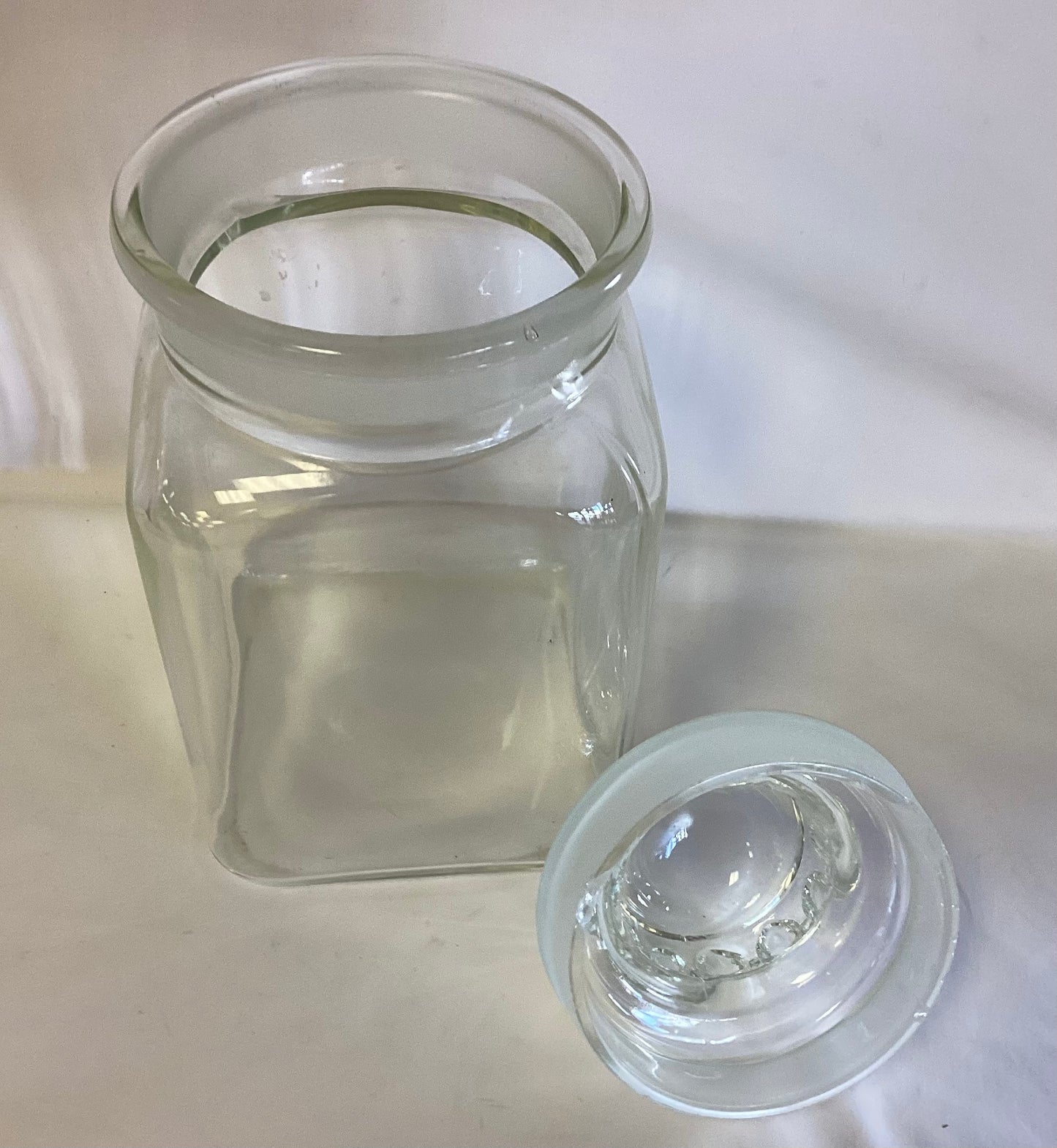 Clear Glass Canister with Lid