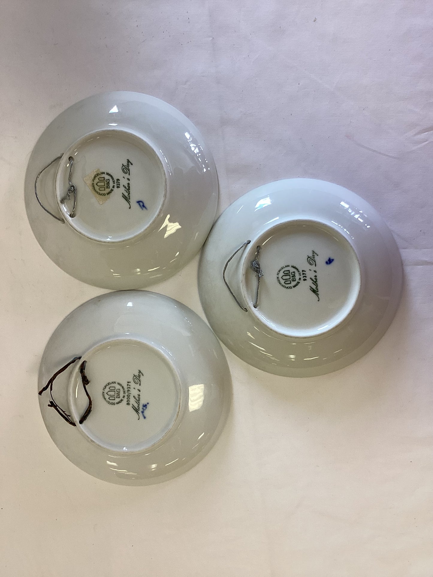 Copenhagen Porcelain Mother’s Day Plates - set of 3