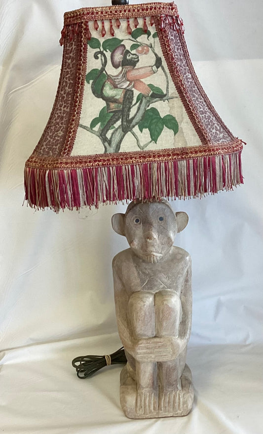 Monkey Lamp w/lampshade