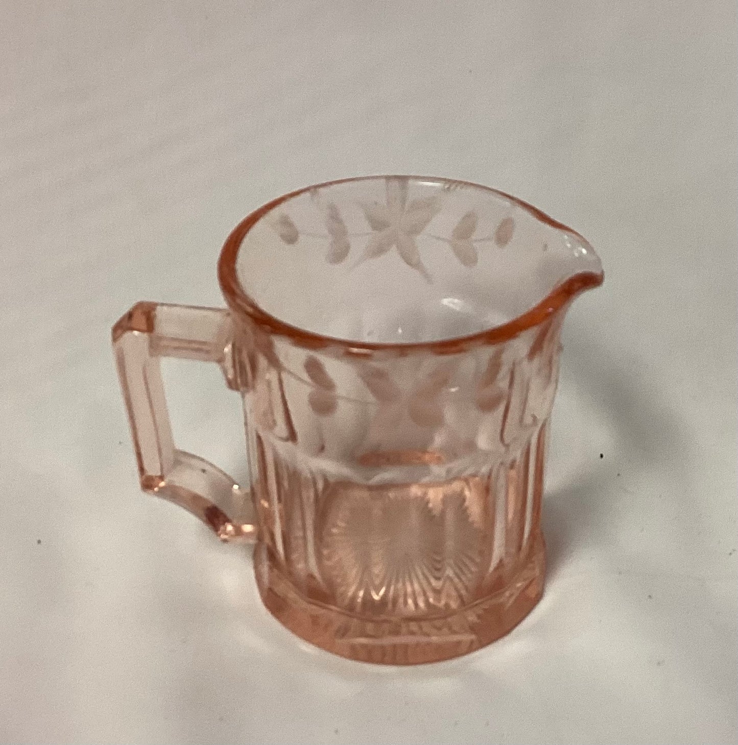 Vintage Pink Poinsettia Creamer