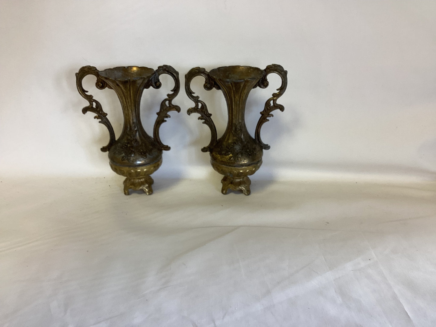 Pair of Brass Vases - Made in Italy