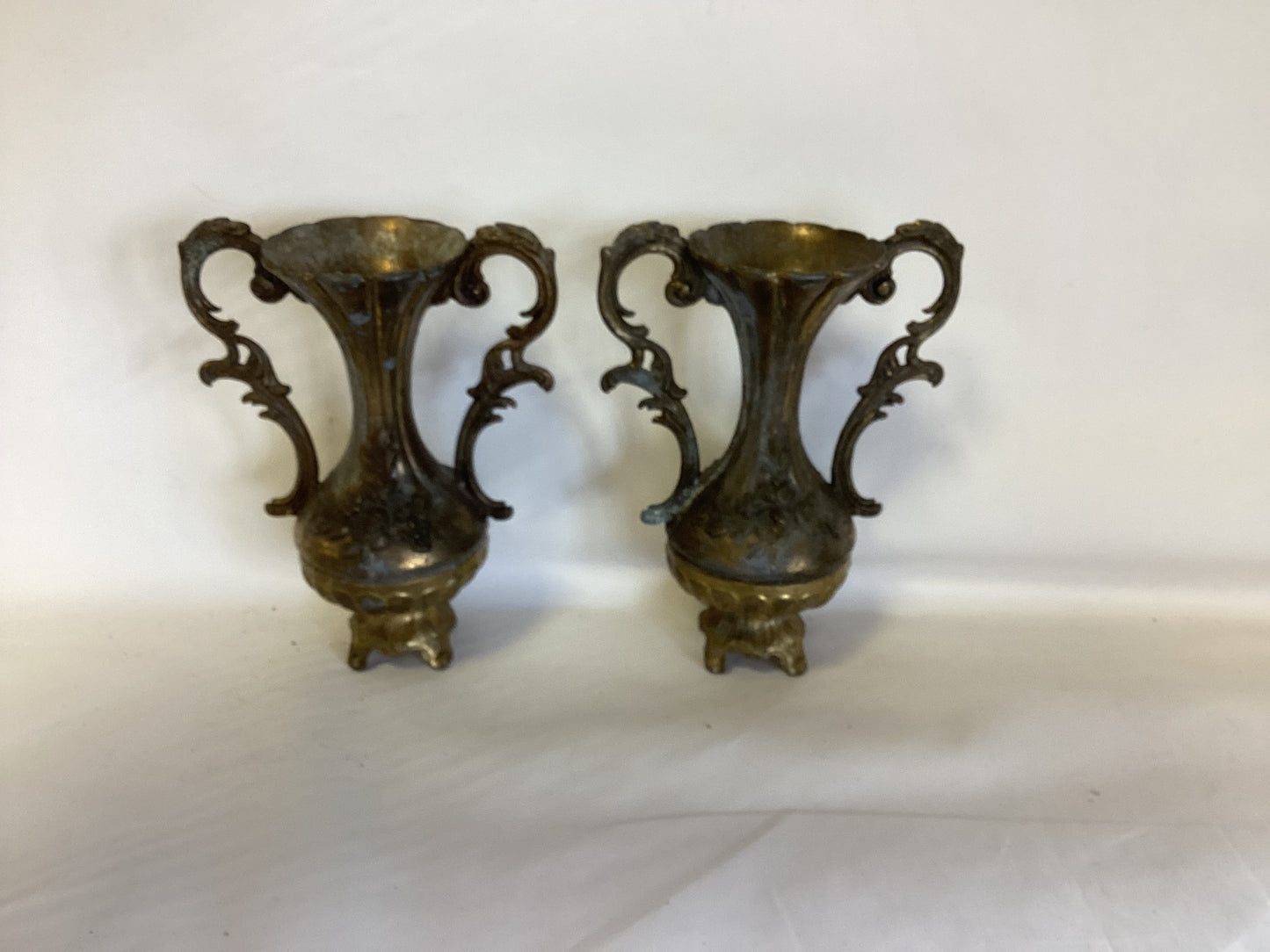 Pair of Brass Vases - Made in Italy