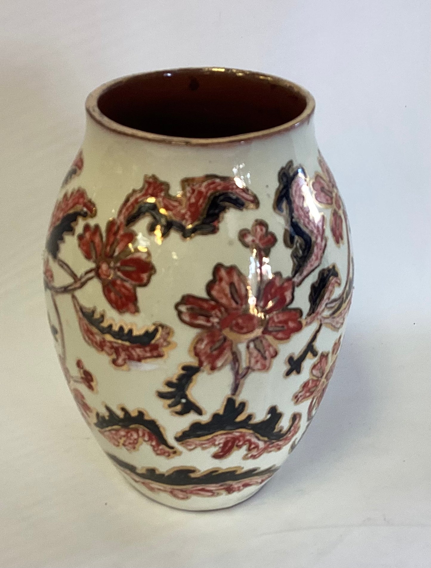 Vtg. Handmade Hand Painted Vase