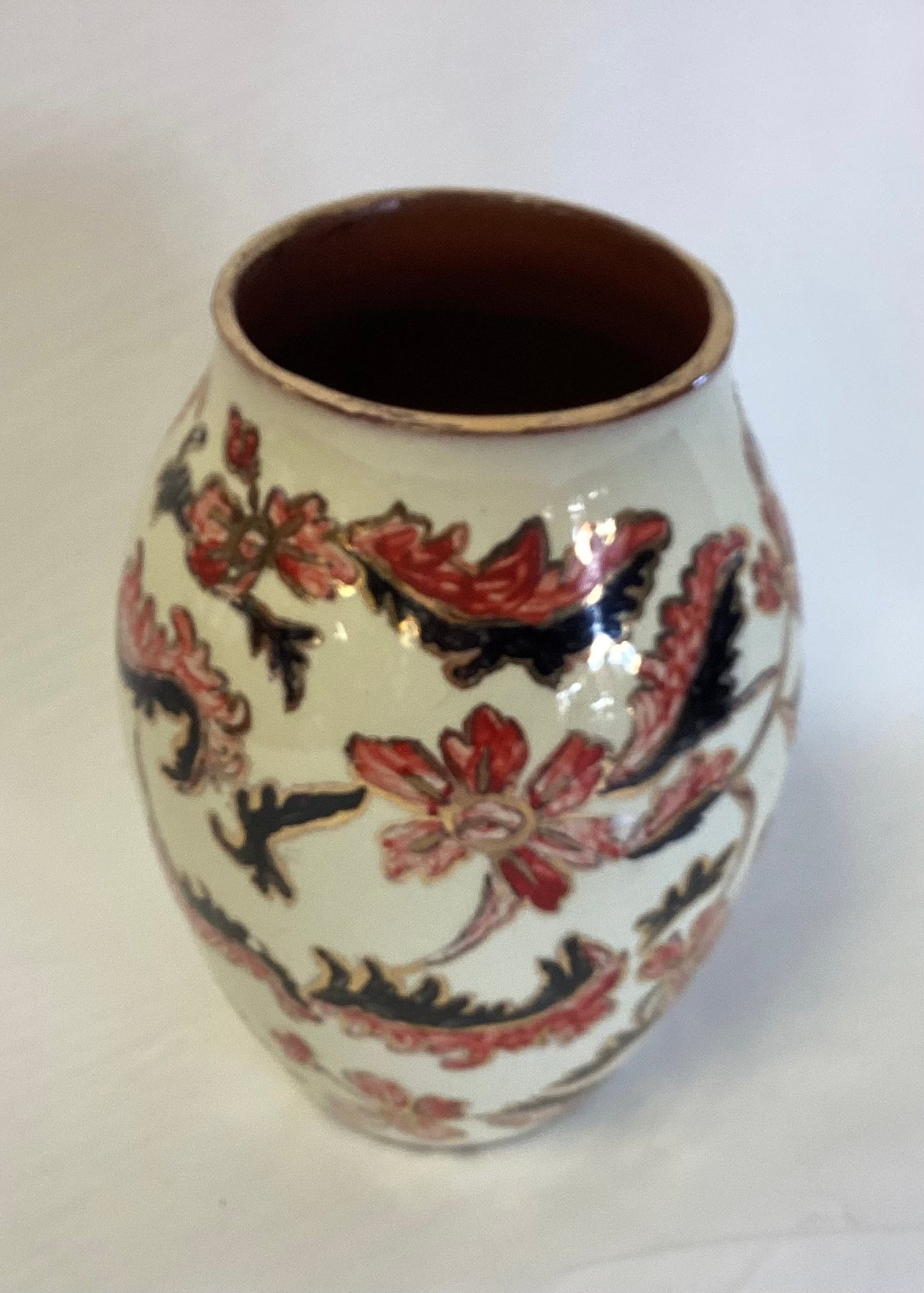 Vtg. Handmade Hand Painted Vase