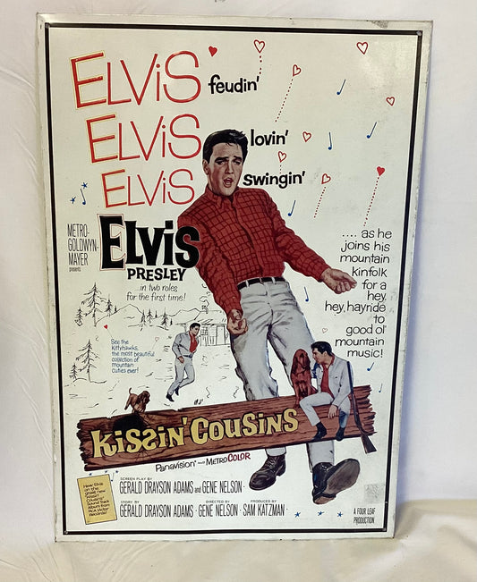 Elvis Kissin’ Cousins Metal Sign