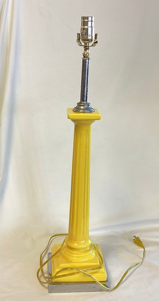 Vtg. Yellow Lamp